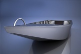 Водометная алюминиевая моторная плоскодонная лодка